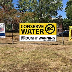 Drought warning banner  